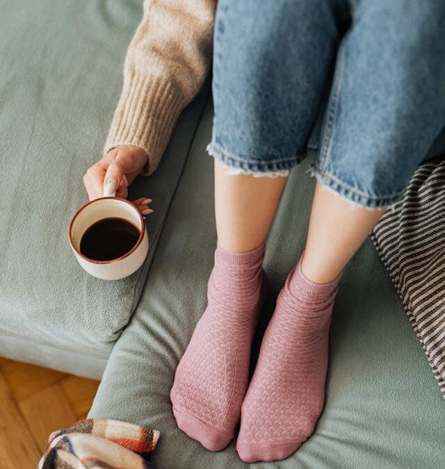 coffee and comfy socks